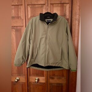 Land’s End Women’s Sz XL Green Fleece Lined Jack/Coat - Perfect for Cold Weather